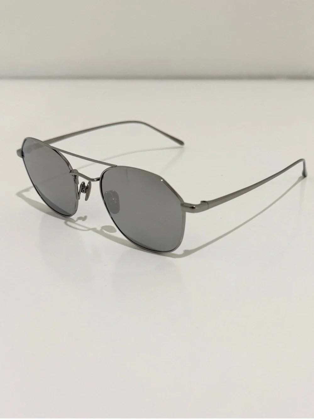 NIB Linda Farrow Dante LFL977 White Gold Sunglasses